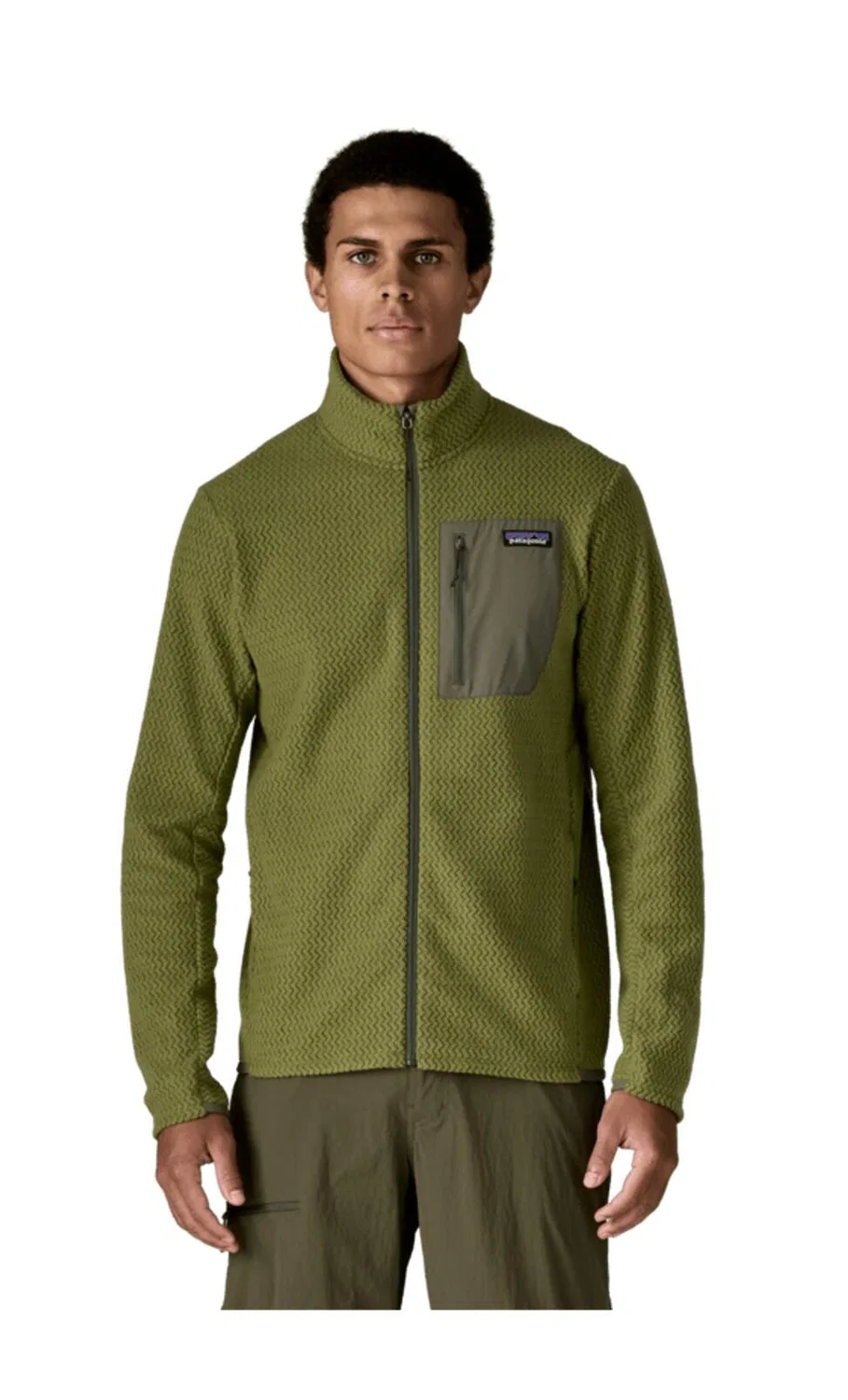 Мужская флисовая куртка с принтом R1 Air Patagonia, Caper Green — фото 2
