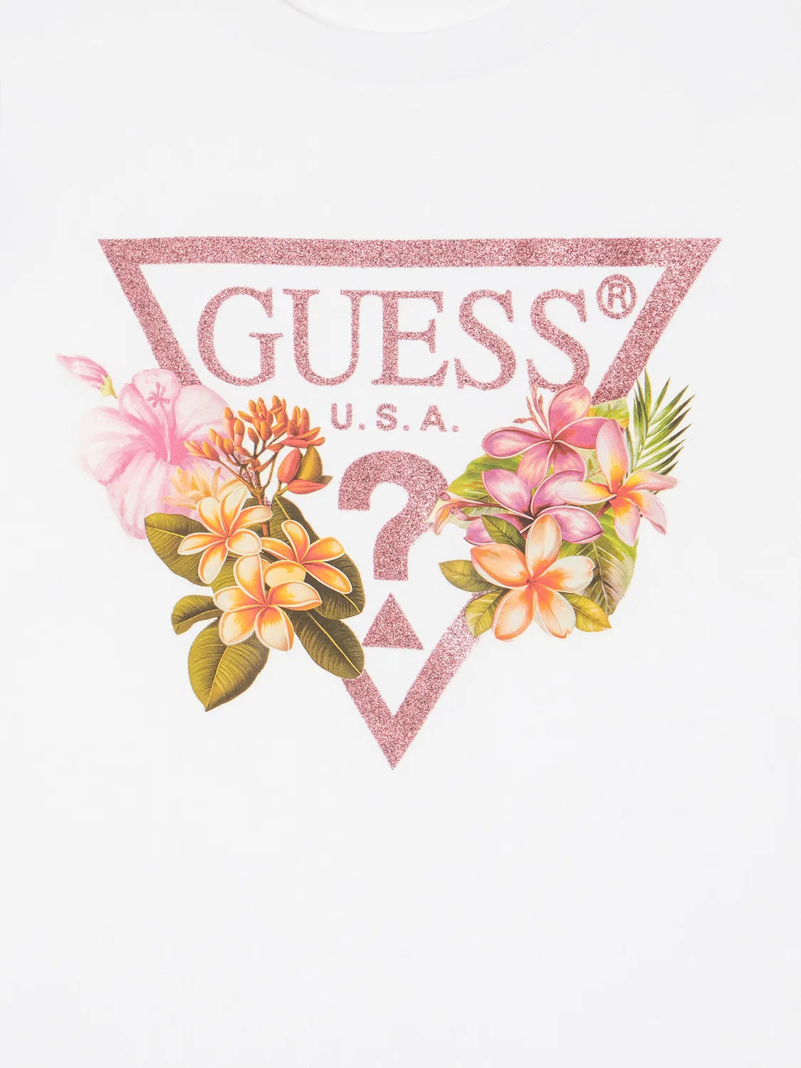 Повседневное платье стандартного кроя для девочки Guess, белый — фото 3