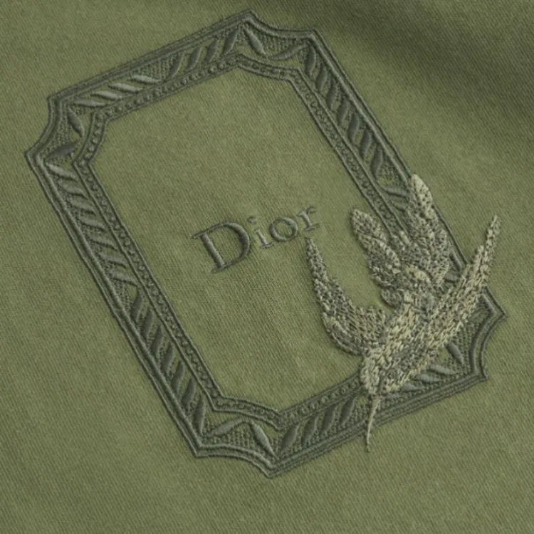 Мужская футболка с круглым вырезом прямого кроя Green DIOR, Green — фото 3