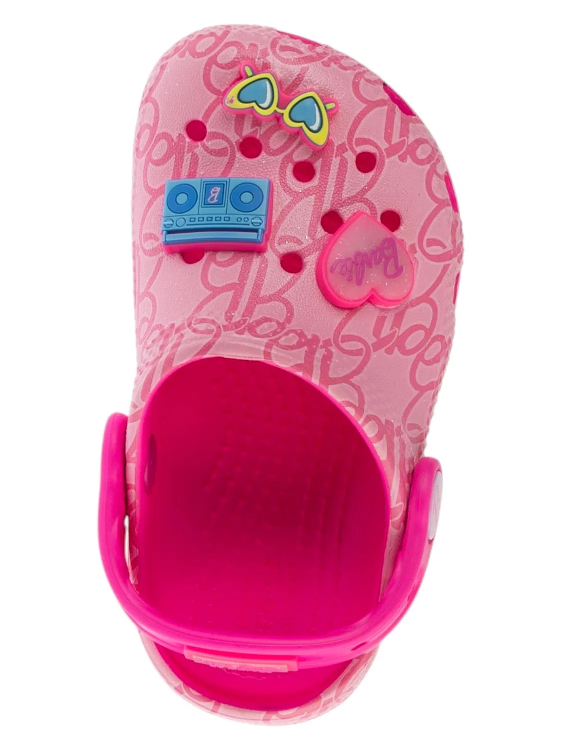 Сандалии Crocs Classic Mattel Pink Barbie Clog T K розового цвета — фото 4