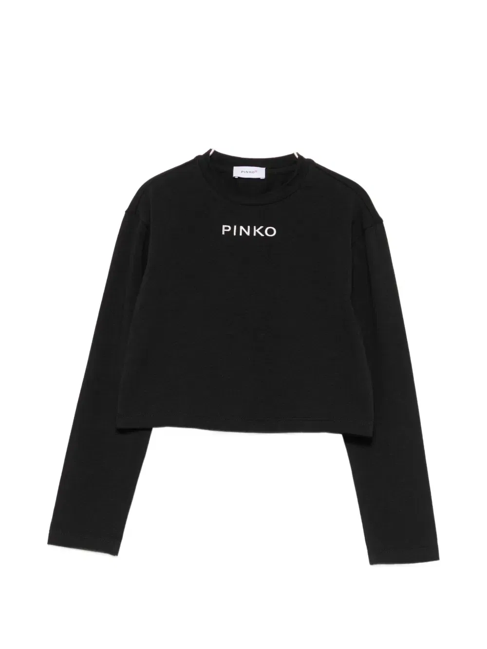 Футболка с вышитым логотипом Pinko Kids, черный