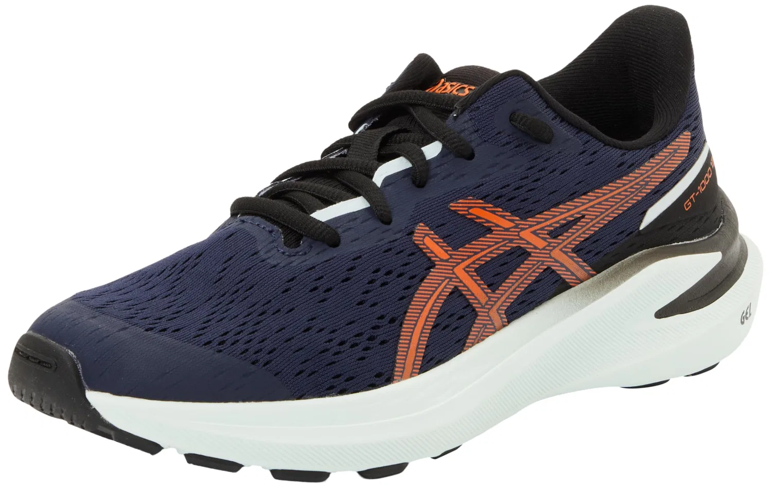 Детские кроссовки для мальчиков с поддержкой Gt-1000 13 Gs ASICS, Midnight Nova Orange