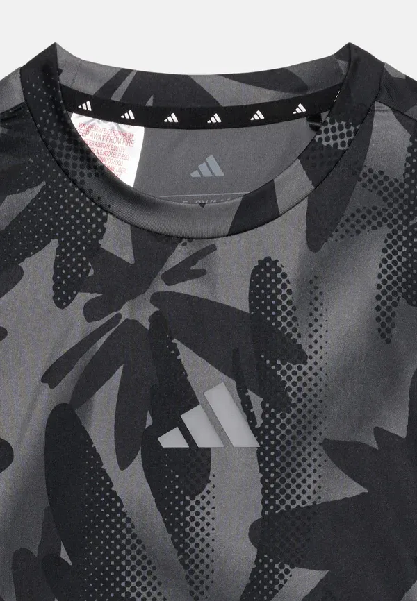 Детская футболка унисекс - спортивная футболка Adidas Performance, черный/серый — фото 3
