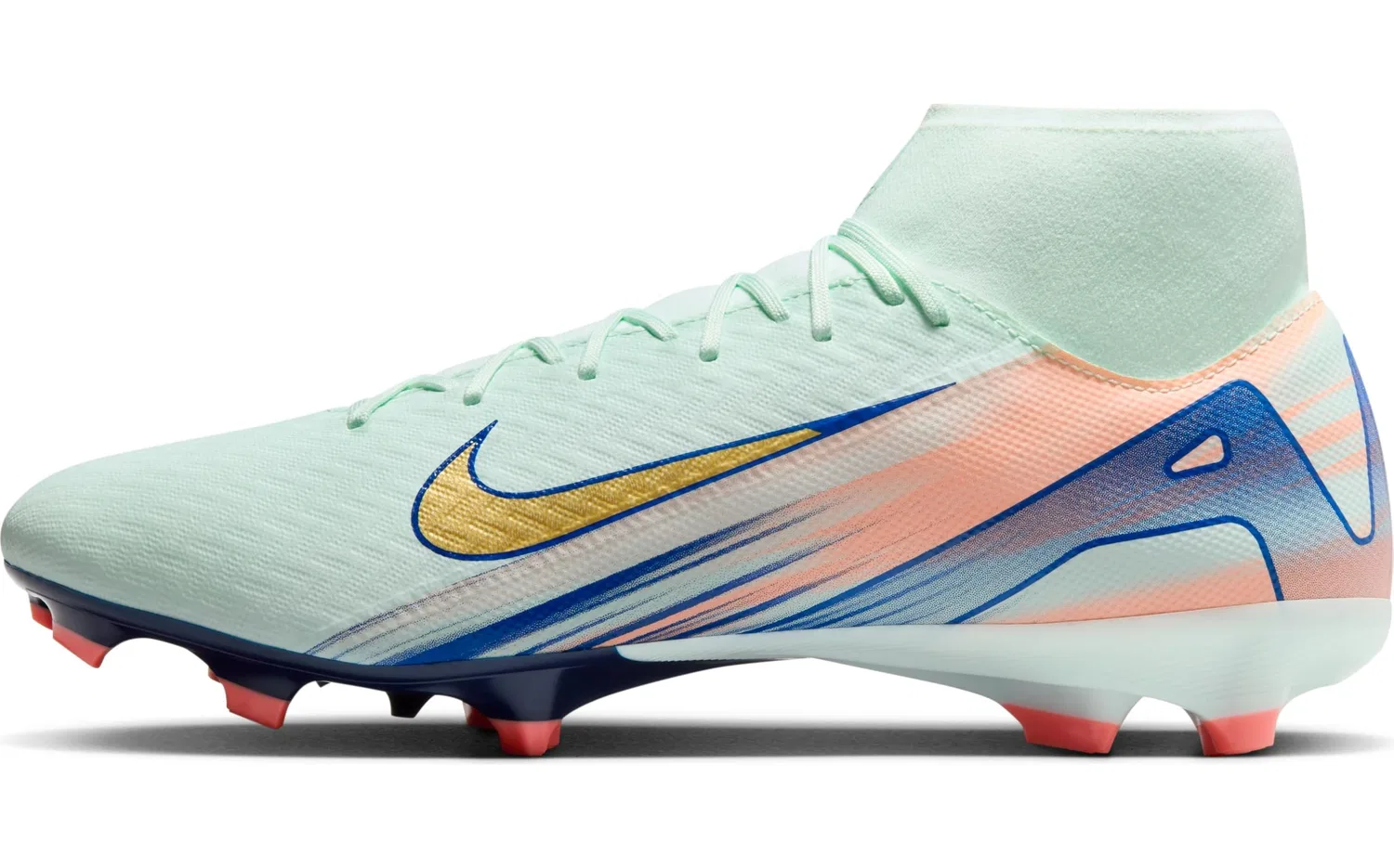 Детские бутсы для девочек с принтом NIKE Superfly 10 Academy Mercurial Dream Speed NIKE, Barely Green Mtlc Gold Coin