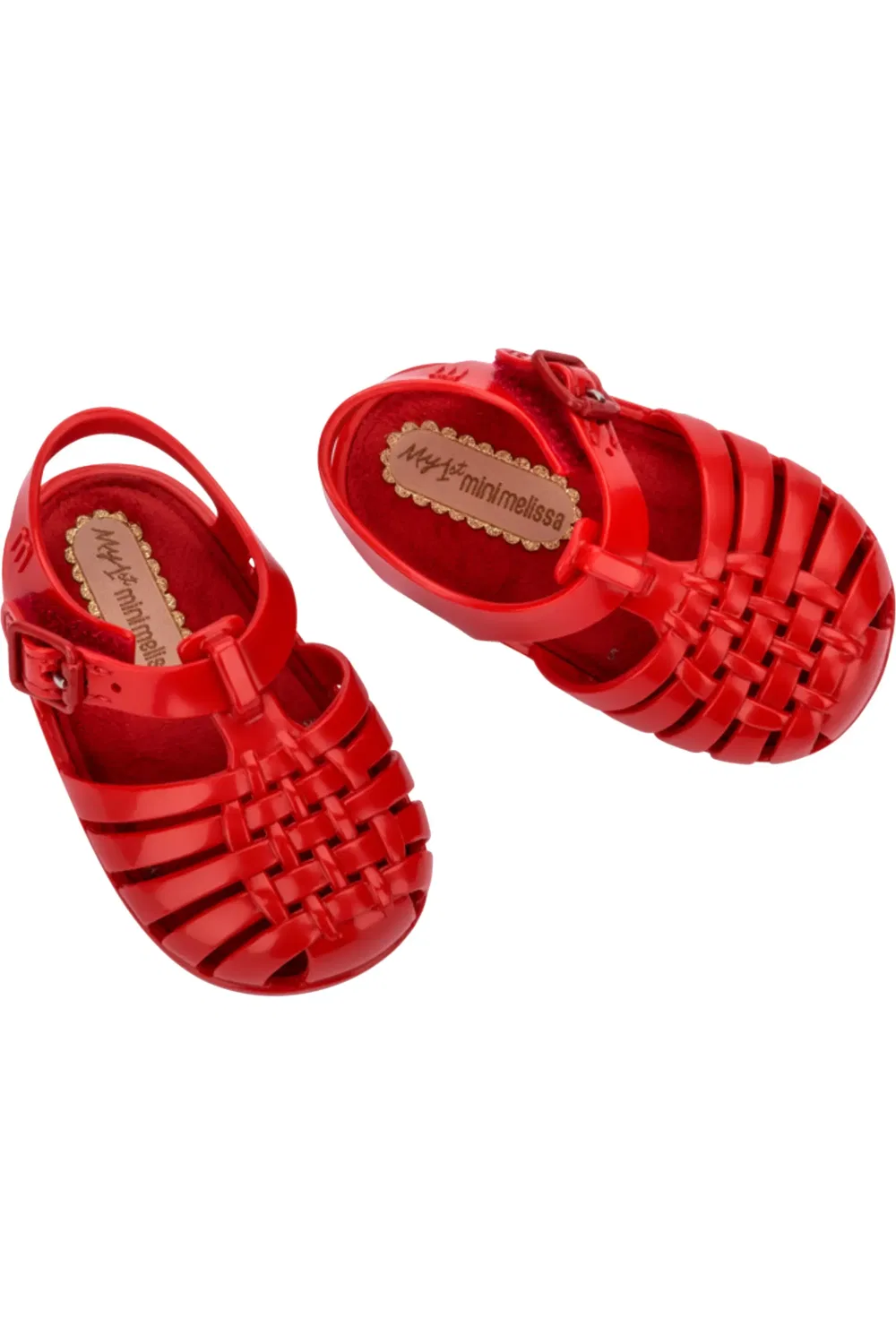 Детские сандалии рыбацкие на амортизирующей стельке My First Possession Fisherman Mini Melissa, красный — фото 3