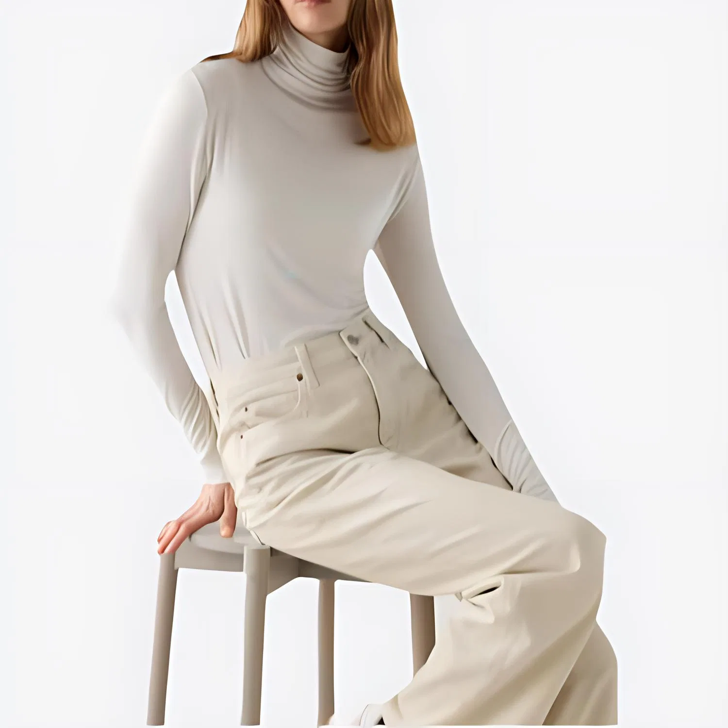 Женская футболка с принтом C Collection UNIQLO, Light Beige — фото 3