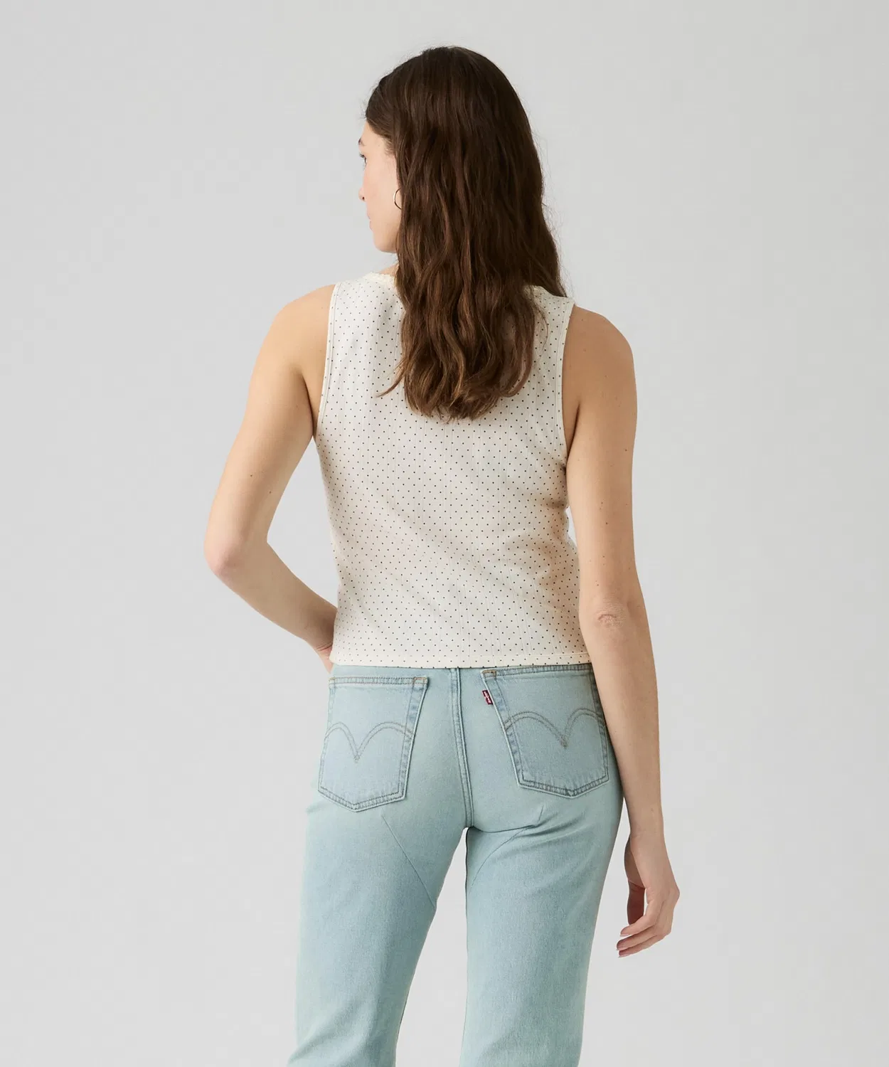 Женский топ-безрукавка с кружевным принтом Dry Goods Levi's, Белый — фото 3