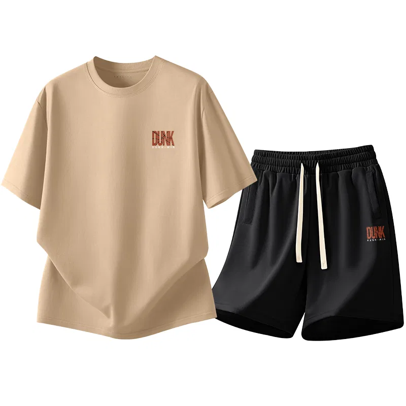 Детский комплект спортивной одежды с принтом Tonlion, Khaki Black