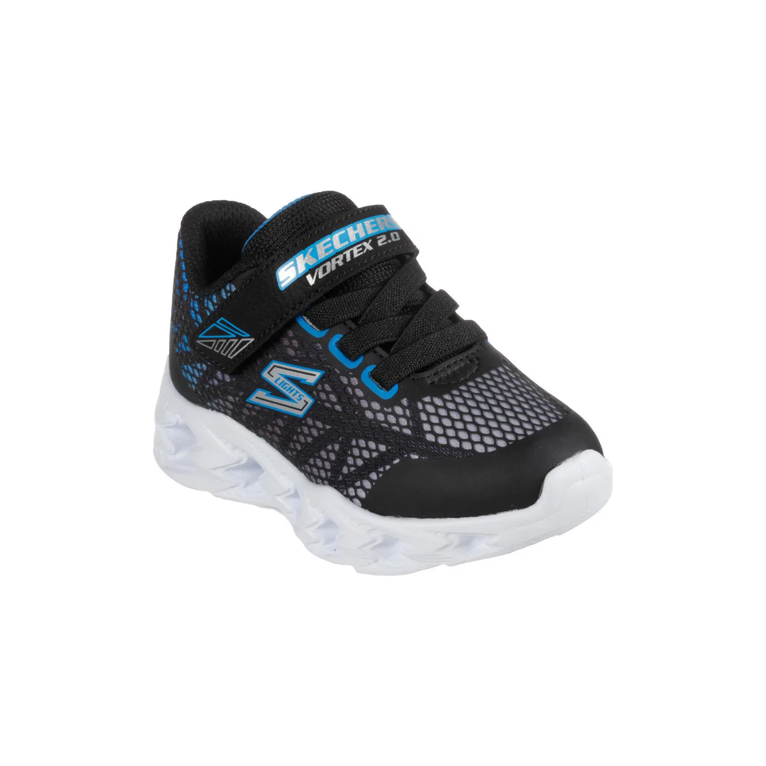 Детские спортивные кроссовки со светящейся подошвой VORTEX 2.0 Skechers, Schwarz Blau Silber