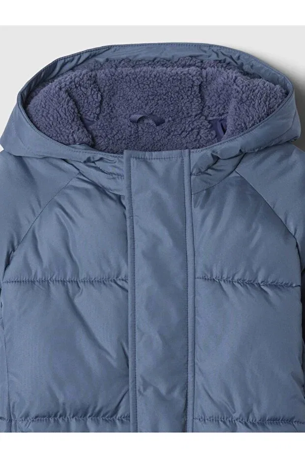 Детское пальто для мальчиков утепленное Primaloft Quilted Coat Gap, Blue-001 — фото 2