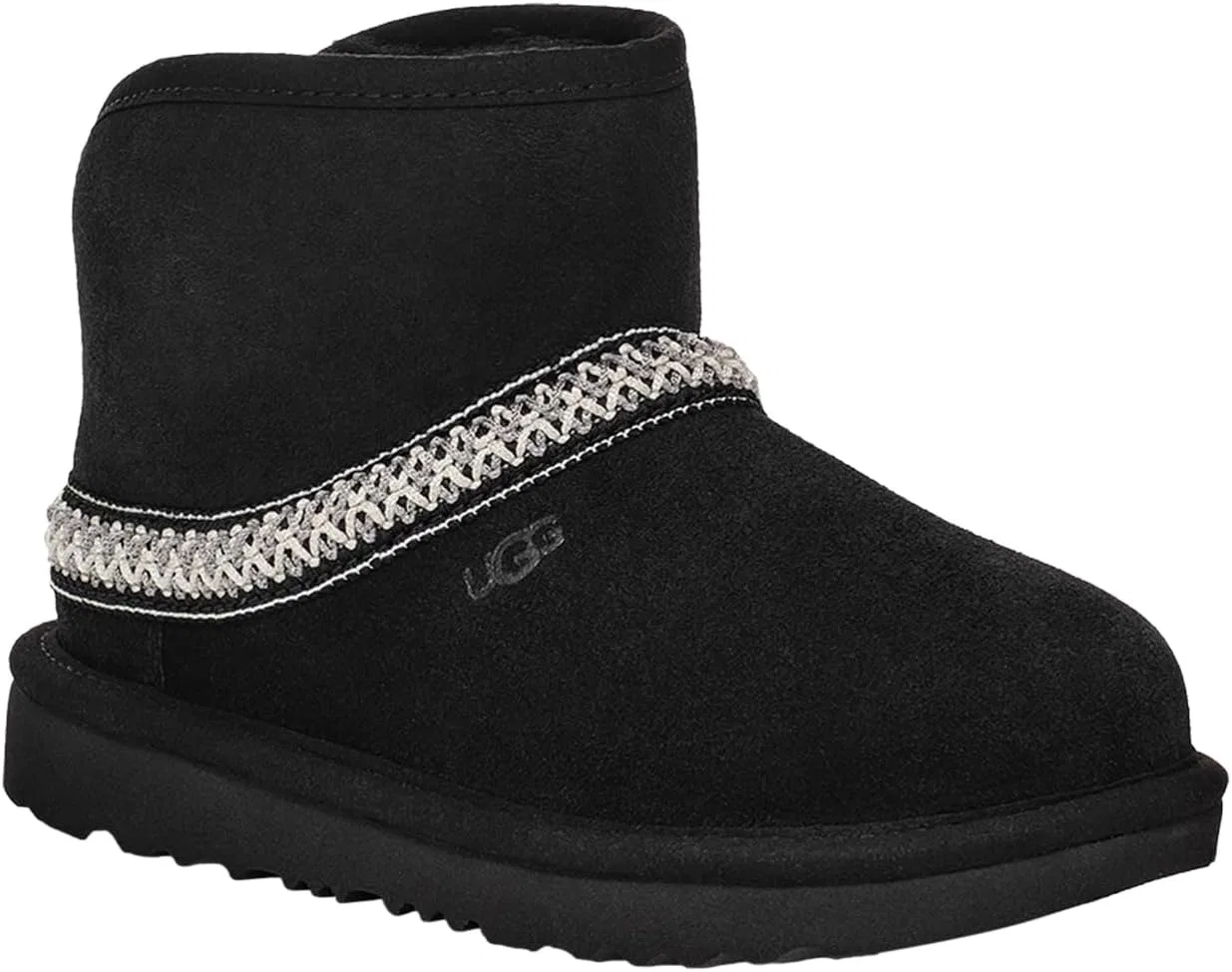 Детские сапоги для девочек T Classic Mini Crescent UGG, Black — фото 2