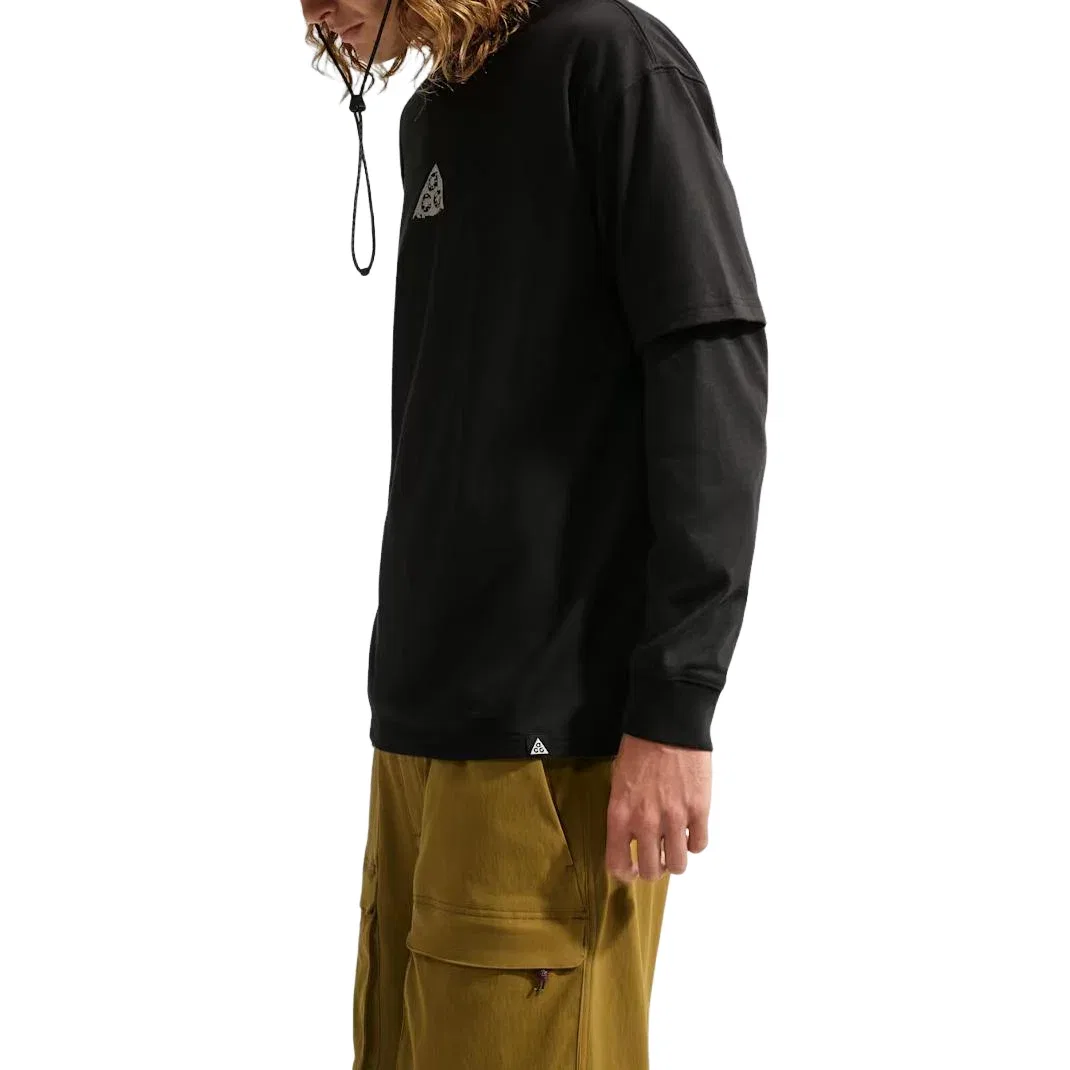 Мужская футболка с принтом Nike x ACG Dri-FIT, черный — фото 2