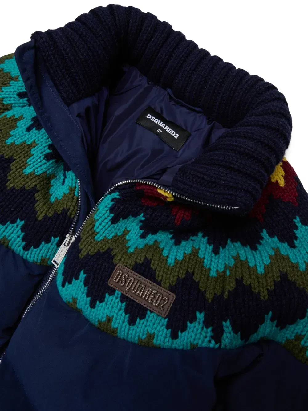 Пуховик на молнии Dsquared2 Kids, синий — фото 3