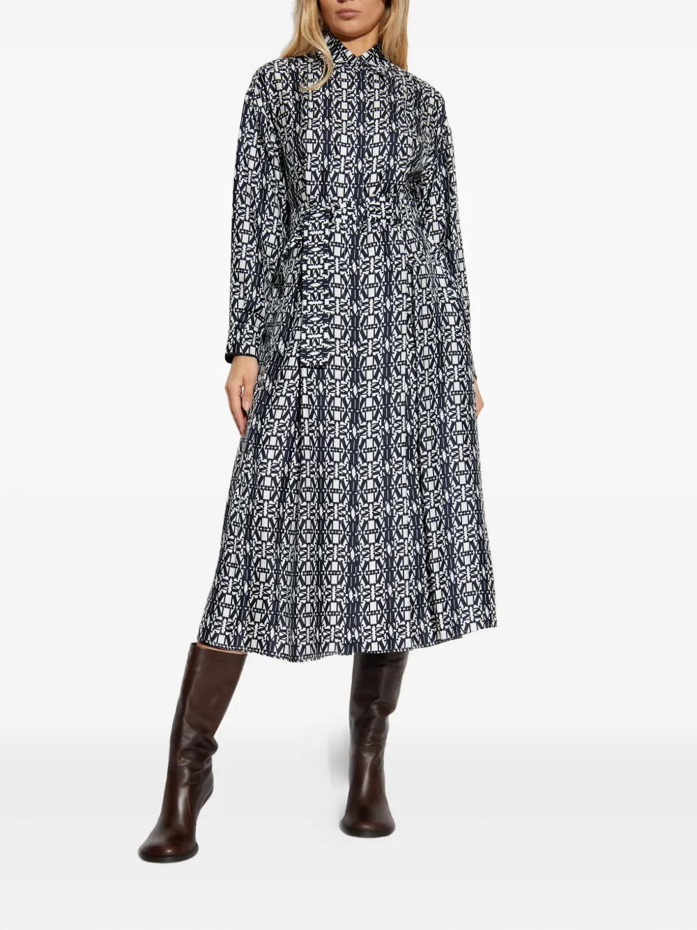 Платье с узором Esploso Max Mara, синий — фото 3
