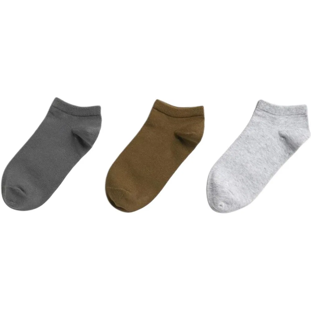 Женские носки с принтом, комплект из 3 пар, UNIQLO, Gray/Brown/Dark Gray
