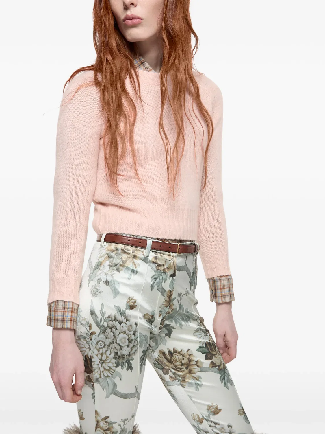Acne Studios Свитер с логотипом, розовый — фото 4