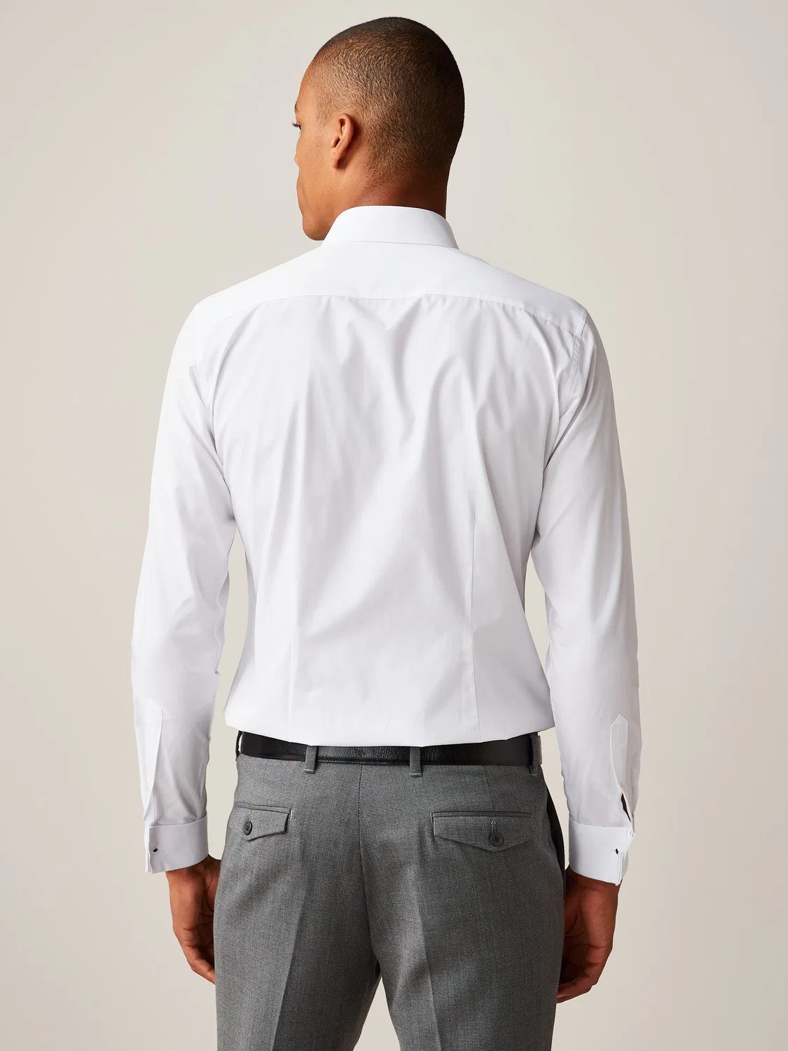 Рубашка с двойным манжетом, Slim Fit, White Next, белая — фото 3