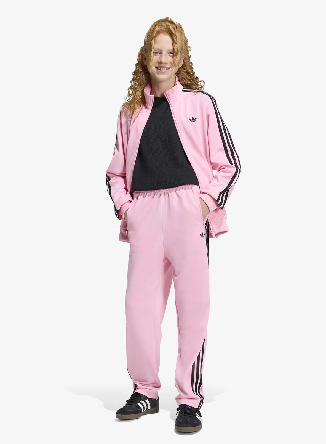 Куртка свободного кроя Youth Firebird Adidas Originals, розовый — фото 4