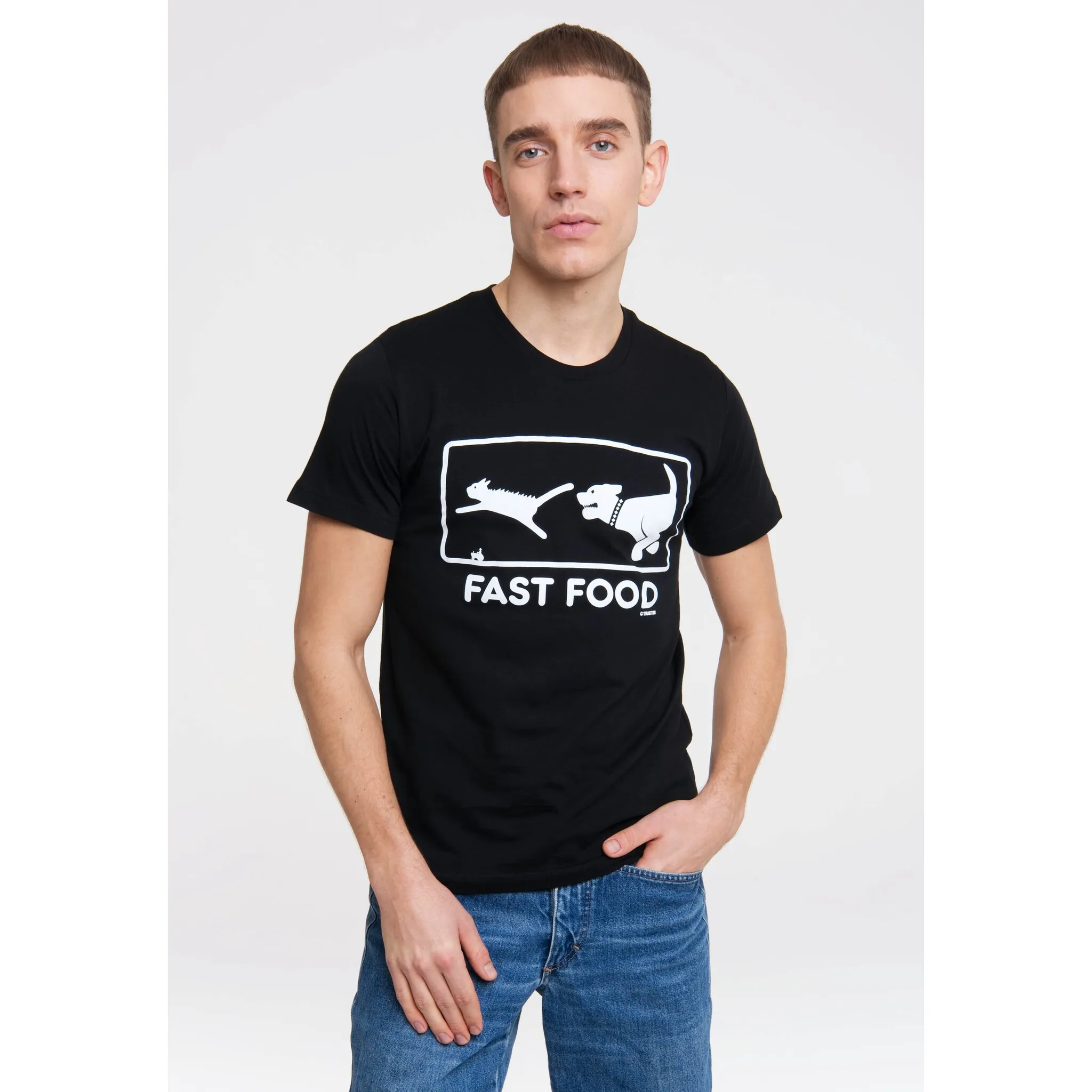 

Logoshirt Футболка "FAST FOOD", с забавным принтом, черный