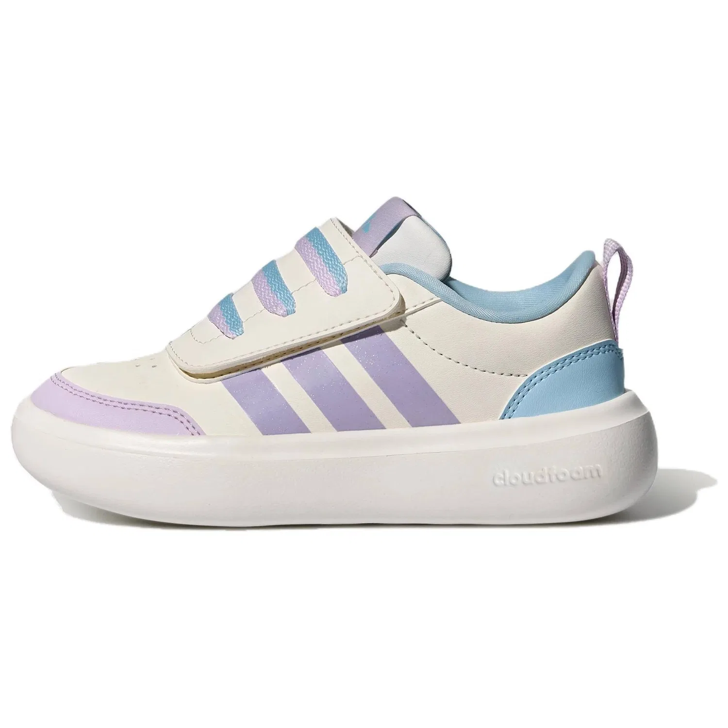 Детские повседневные кроссовки с закрытым мыском Park St Kids Casual Shoes Adidas, Bright White/Ice Light Purple/Snow Crystal Blue