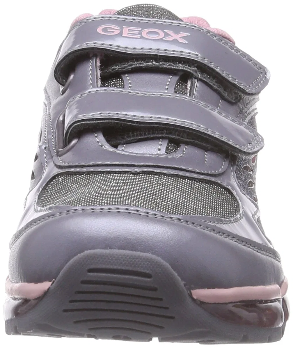 Детские кроссовки для девочек с подсветкой Android Girl B Geox, Grey Red — фото 2