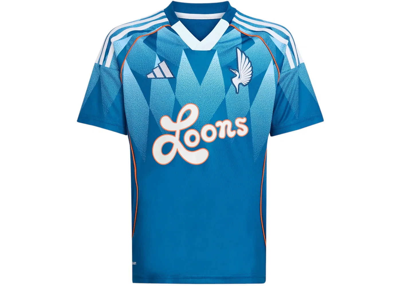 Детская футболка-джерси с принтом Minnesota United FC 2025 Adidas, цвет Legend Marine