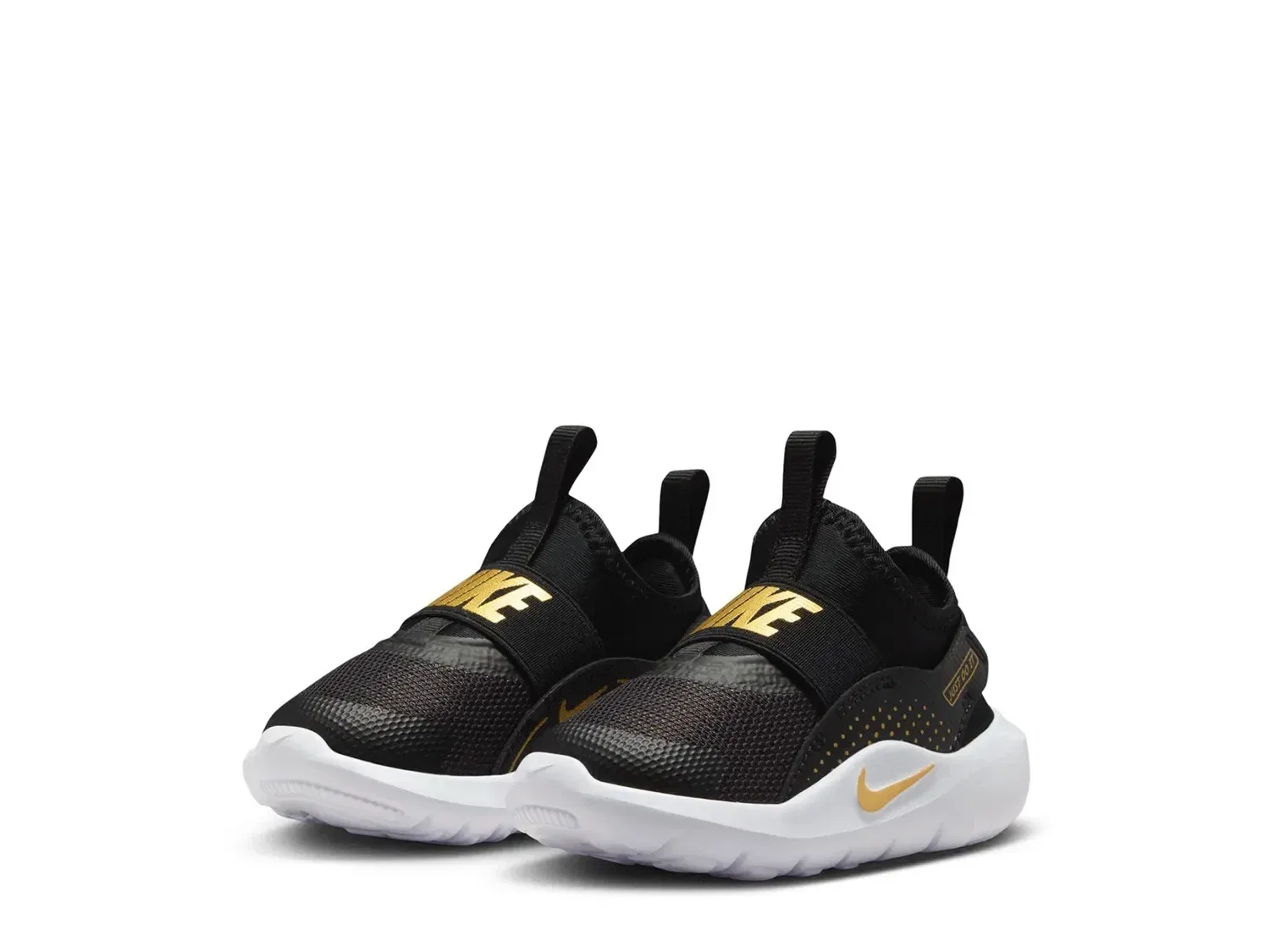 Кроссовки детские Flex Runner 4 Slip-On, Nike, черно-золотой — фото 3