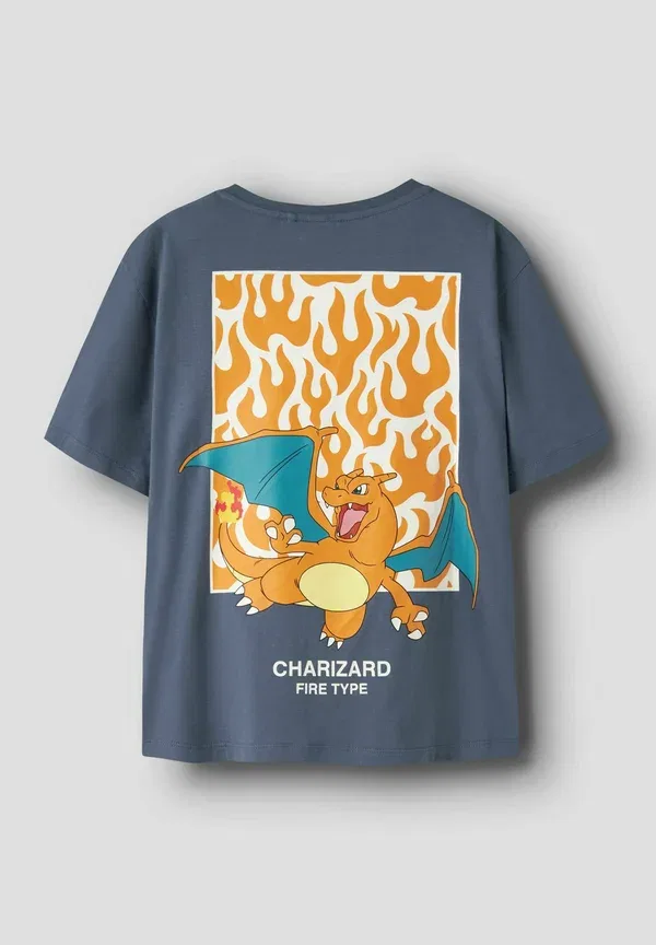Футболка с принтом Pokemon Nkmjyk Name It, Vintage Indigo, индиго — фото 3