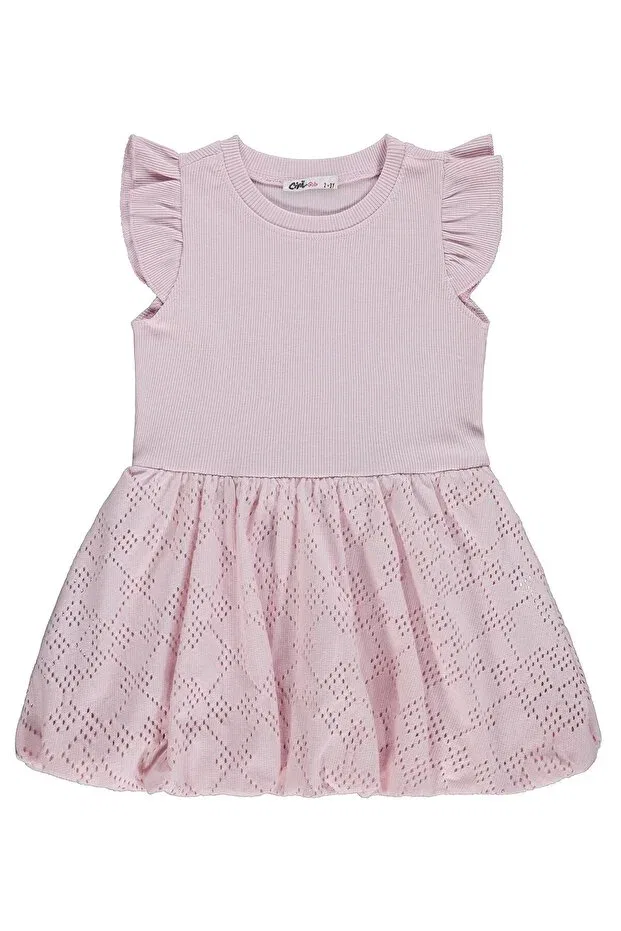 Детское платье для девочек с коротким рукавом Balon 2-5 years old dress Civil Girls, Pink — фото 2