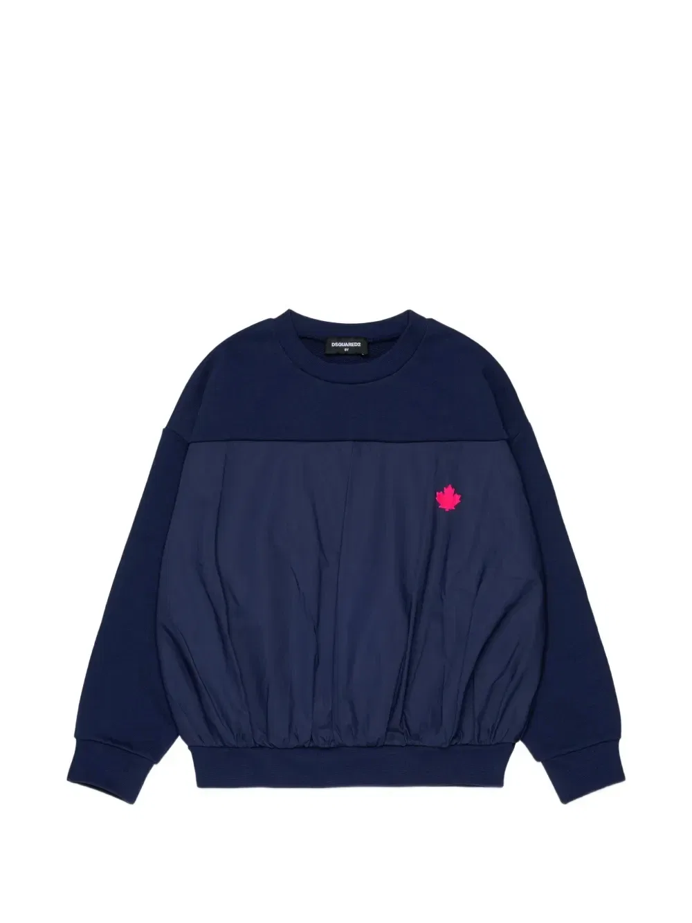Свитер с логотипом и вставками Dsquared2 Kids, синий