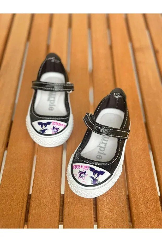 Детские балетки для девочек с подсветкой Kuromi Surpie Shoes, Black — фото 4