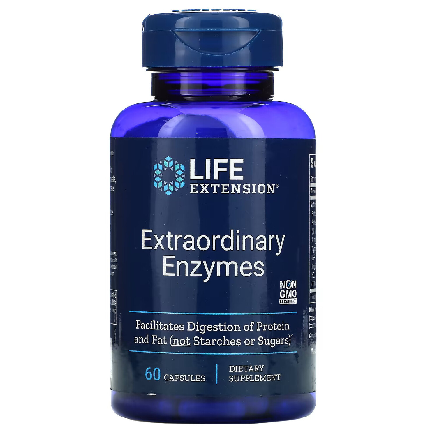 

Life Extension, дополнительные ферменты, 60 капсул
