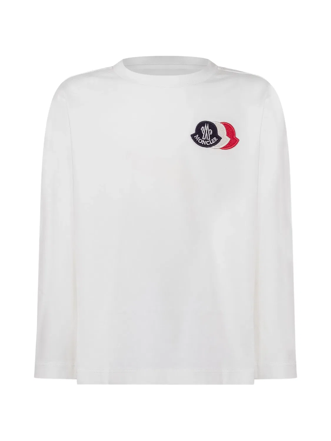 Футболка с нашивкой-логотипом белая Moncler, белый