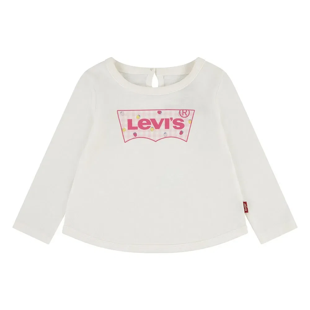 Детская футболка с длинным рукавом Curved Hem Levi's, Beige