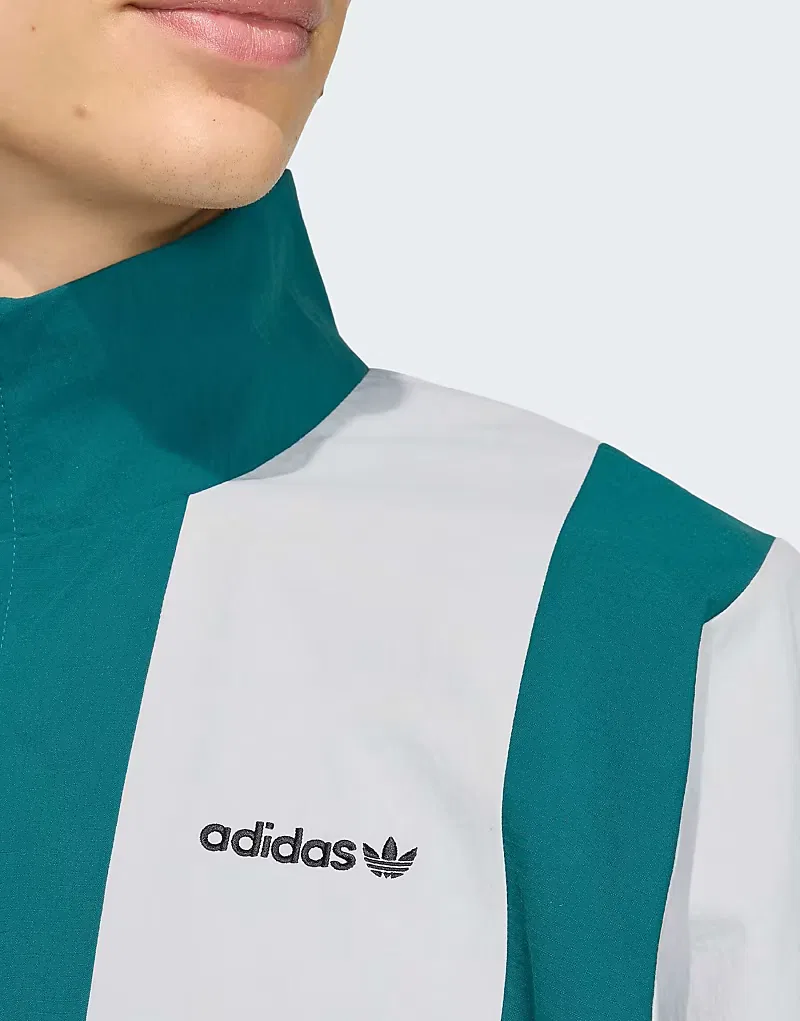 Куртка спортивная Blocked Adidas Originals, Rich Green — фото 3