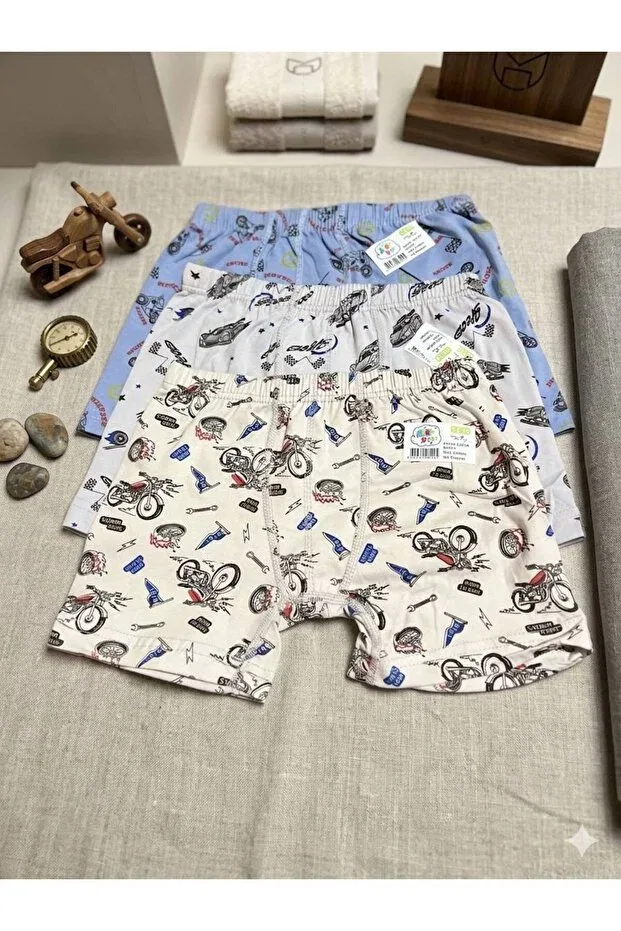 Детский комплект боксеров для мальчиков хлопковый Gizli Moda, Silver