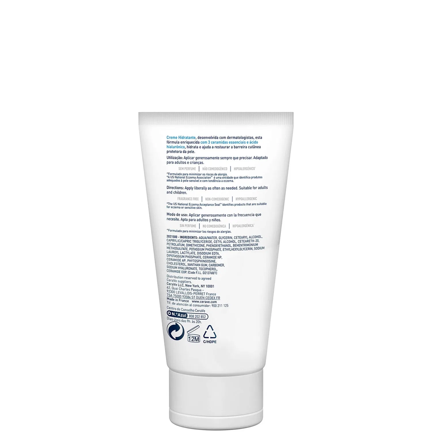 Крем увлажняющий с керамидами CeraVe Moisturising Cream Tube, 50 мл — фото 2