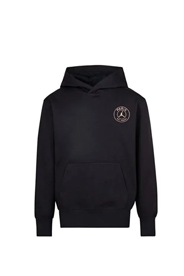 Детские свитшот с капюшоном Jordan x Paris Saint Germain Cap Hooded No Ribs Black Kids Sweatshirt 95D287 Nike, Black