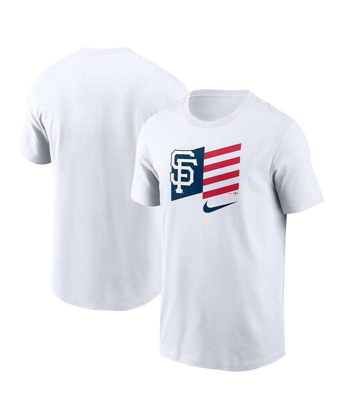 

Мужская белая футболка с флагом америки san francisco giants Nike, белый