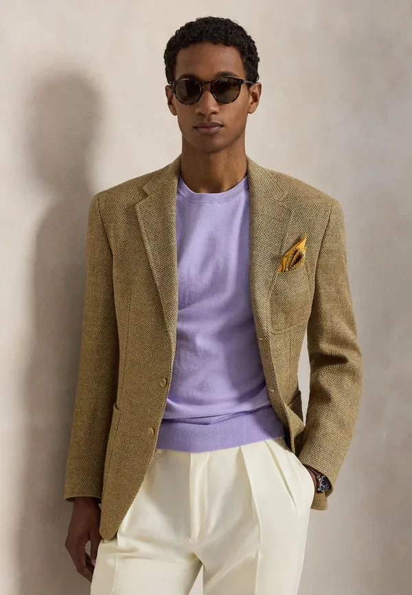 Футболка хлопковая Cotton crewneck short-sleeve sweater Polo Ralph Lauren, Purple, фиолетовый — фото 4