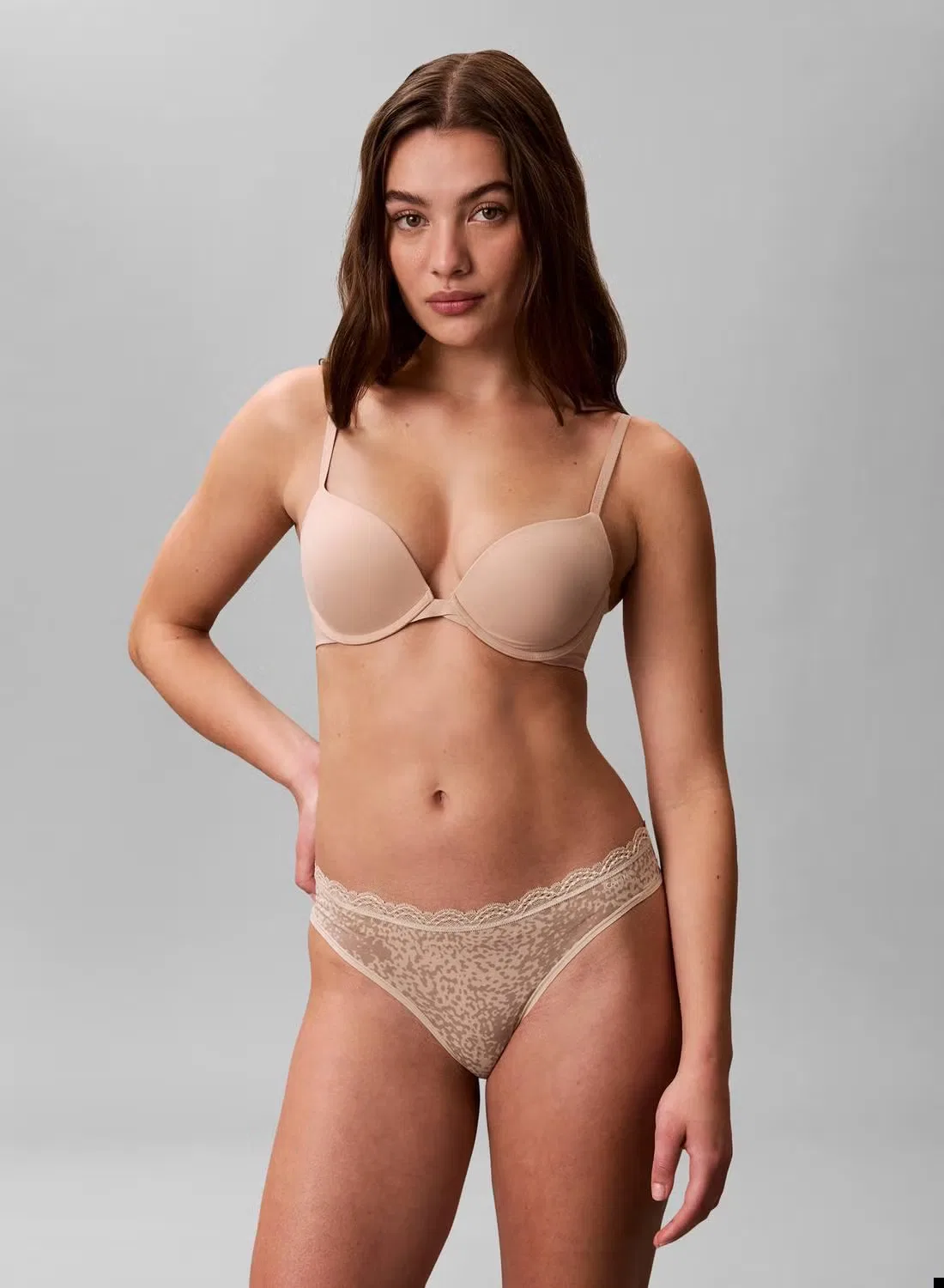 Трусы-стринги 3 шт. с кружевом, комплект, Calvin Klein, черный — фото 2
