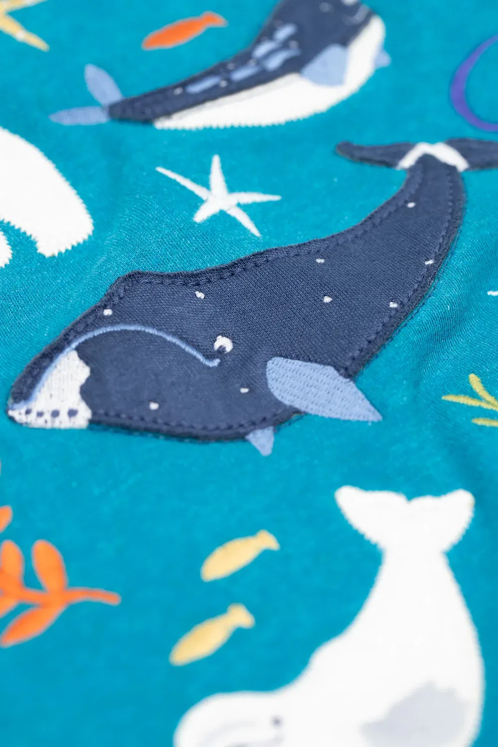 Детская футболка с аппликацией Adventure Frugi, Teal — фото 3