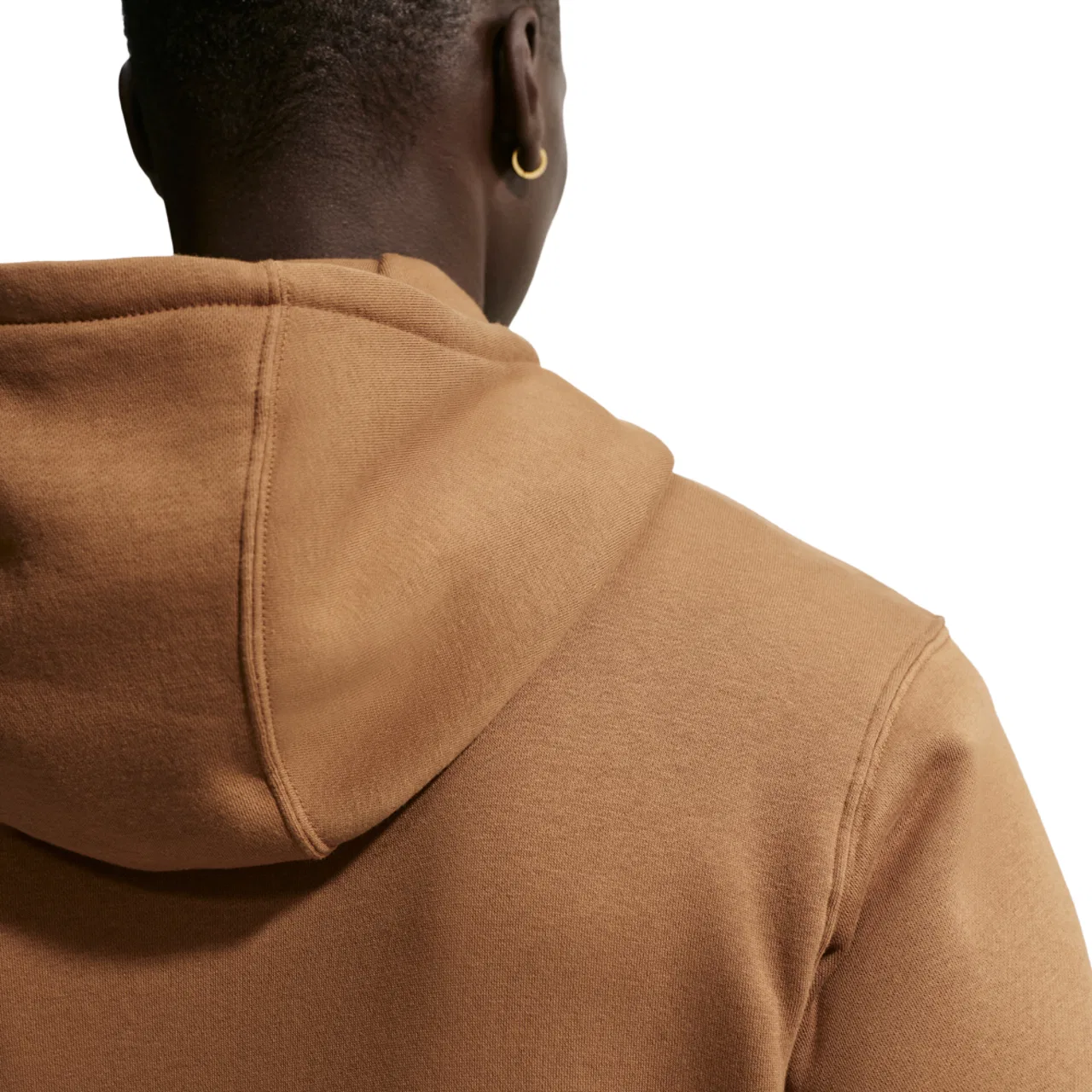 Толстовка мужская Club Pullover Nike, цвет Ale Brown/White/Ale Brown — фото 2