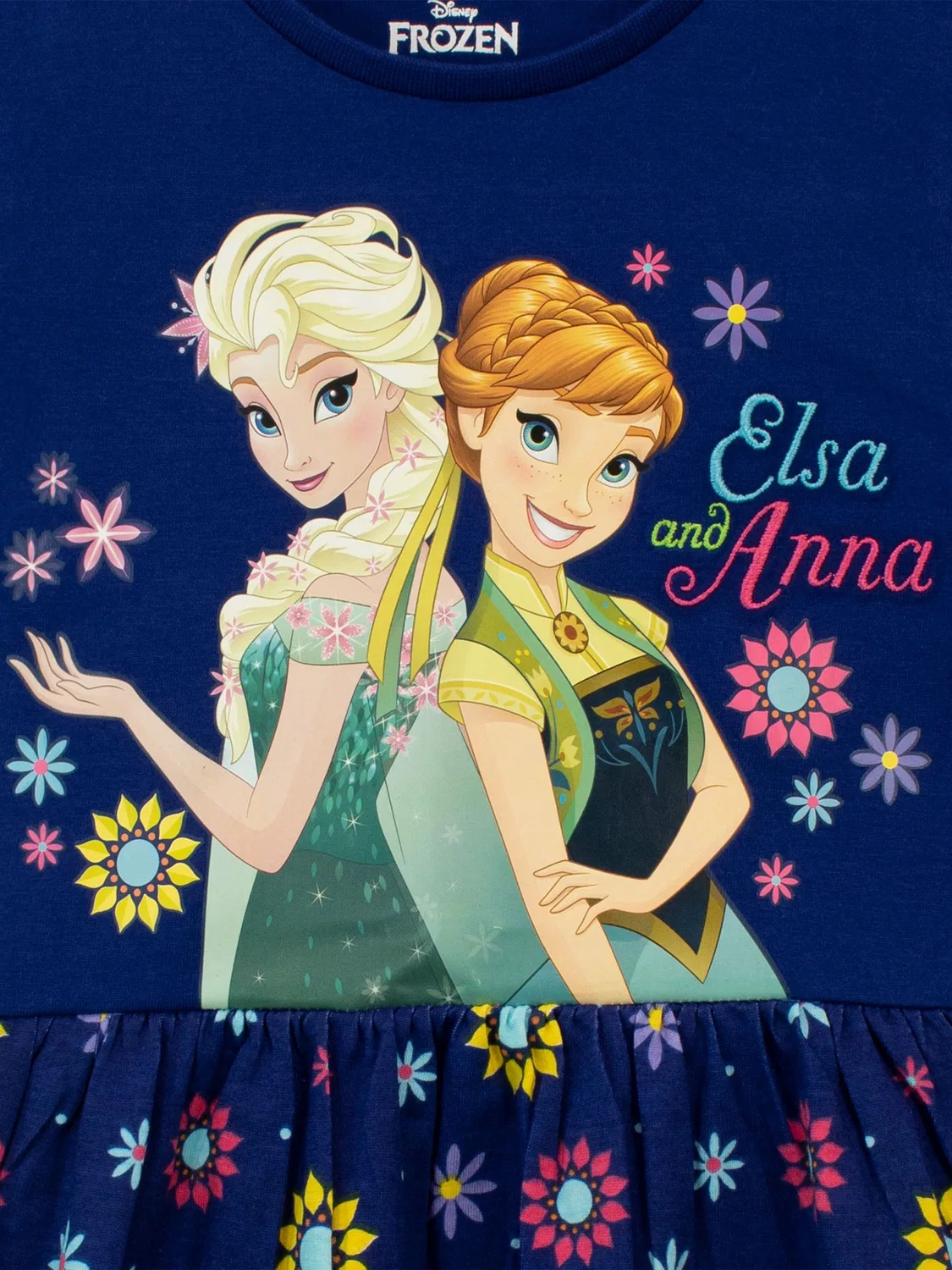 Платье с принтом Frozen Character, синее — фото 2