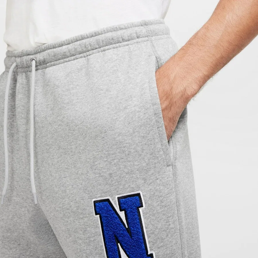 Спортивные брюки с флисовой подкладкой Nike Club Brushed Fleece, Серый — фото 4