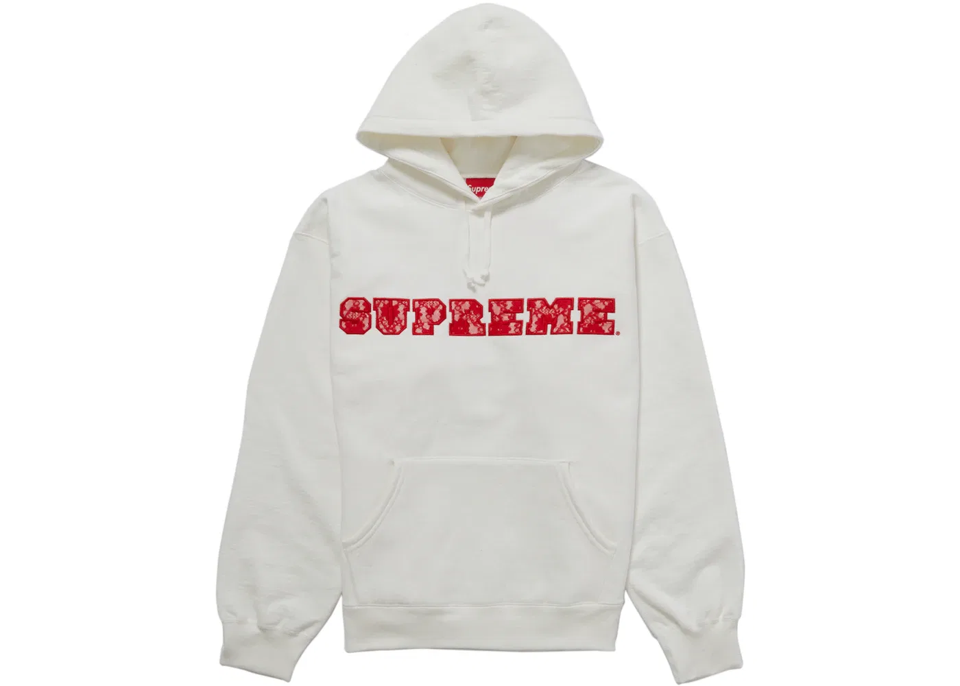 Мужская худи с кружевными вставками Supreme Sweatshirt, White
