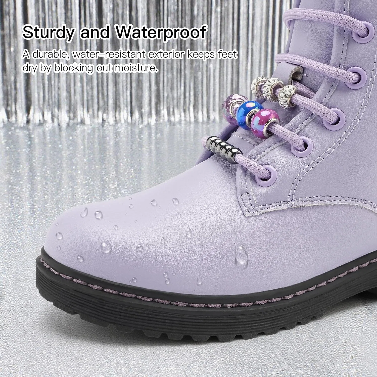 Детские ботинки для девочек с застежкой-молнией Stelle, Lilac — фото 4