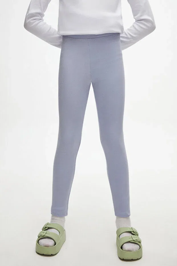 Детские леггинсы для девочек хлопковые Lovetti, Misty Lilac — фото 2