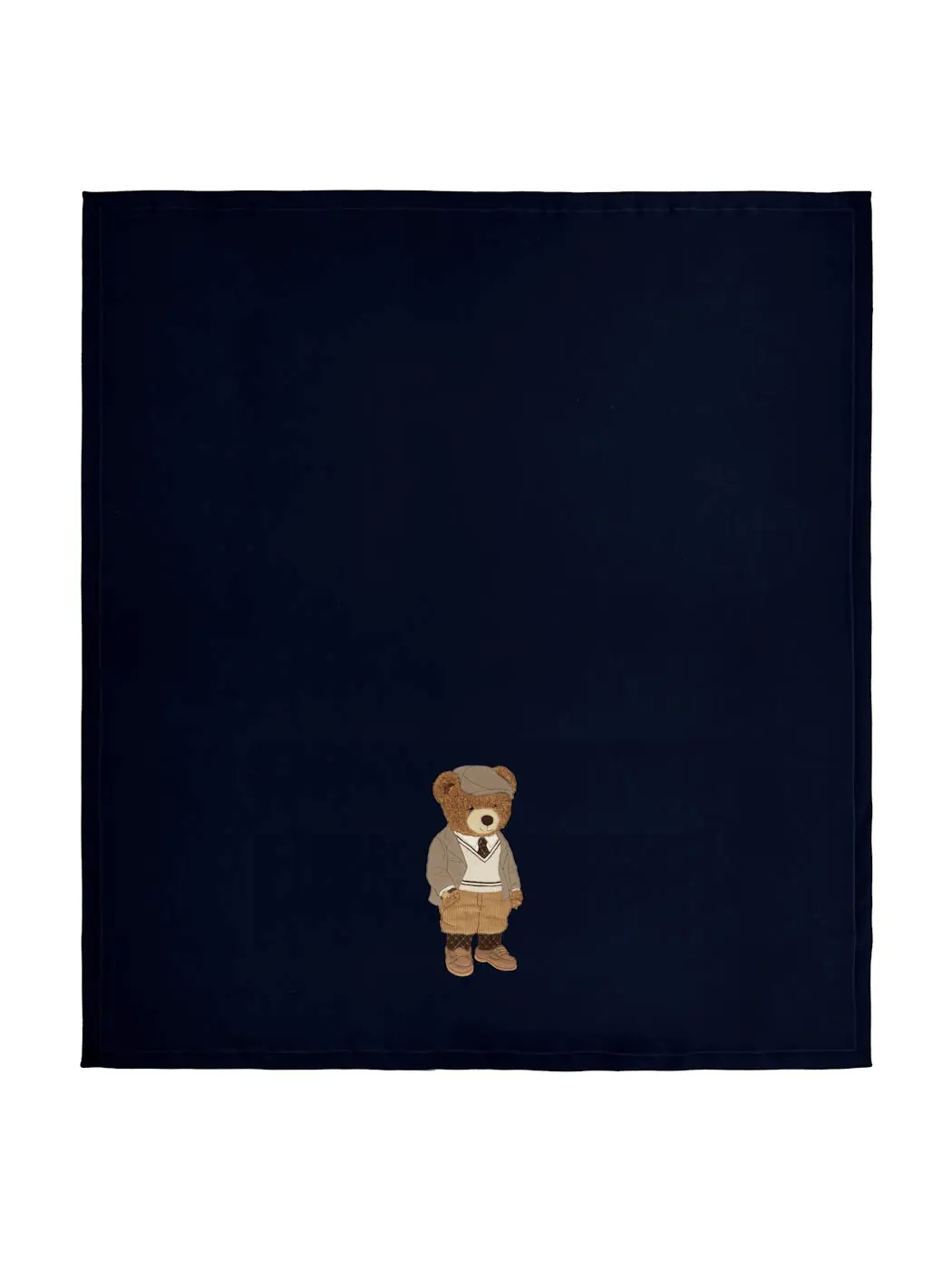 

Плед Maryplaid Bear Fleece Embroidered 6M34007 160×180, темно-синий