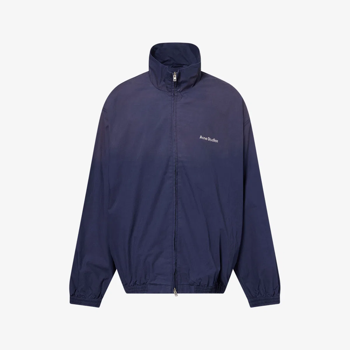 Хлопковая спортивная куртка с логотипом Olando Acne Studios, темно-синий